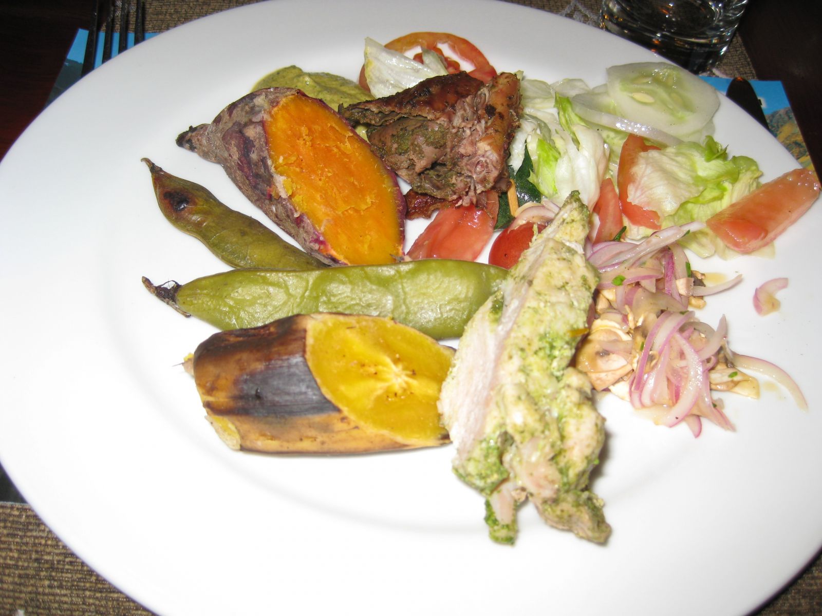 Delicious treats in a restaurant in Cuzco, Perú