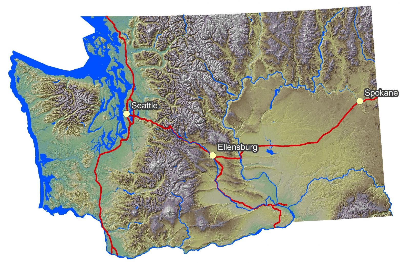 The Great State of Washington!  (Hackett map)